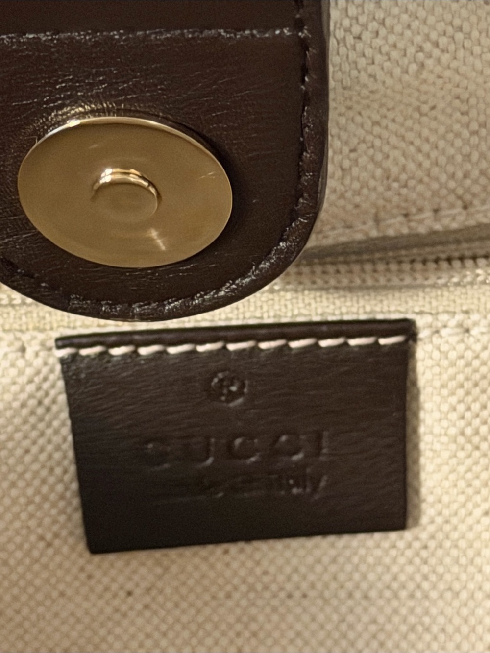 Gucci Brown GG Embossed Leather Shoulder Bag - Picture 15 of 16